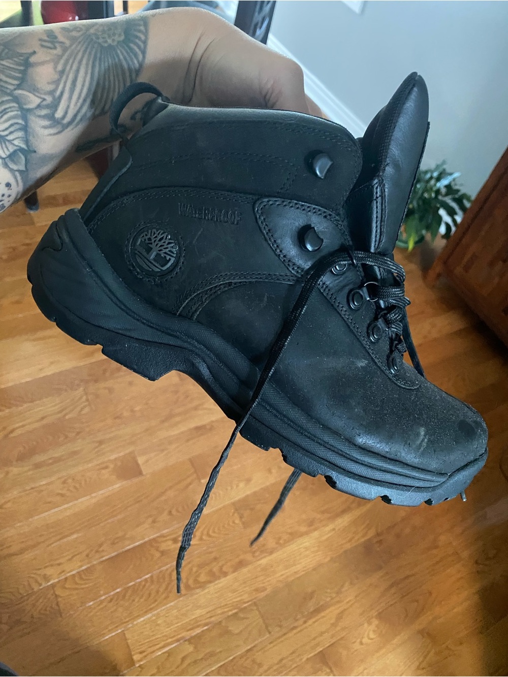 Timberland Men's Black Rugged Waterproof Work Boots